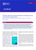 A holistic approach for the elimination of child labour and its roots causes in supply chains: mainstreaming the promotion of the MNE Declaration in the ACCEL Africa project