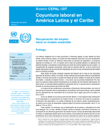 Coyuntura Laboral en América Latina y el Caribe: Recuperación del empleo. Hacia un modelo sostenible