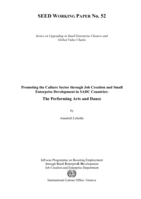 Promoting the culture sector through job creation and small enterprise development in SADC countries: the performing arts and dance