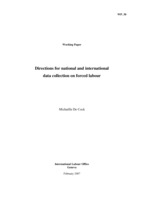 Directions for national and international data collection on forced labour