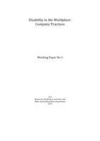 Disability in the workplace: company practices