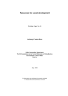 Resources for social development