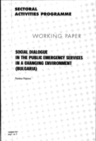 Social dialogue in the public emergency services in a changing environment (Bulgaria)