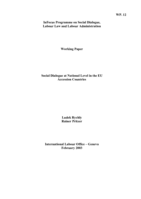 Social dialogue at national level in the EU accession countries