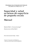 Seguridad y salud en minas de superficie de pequeñas escala: manual