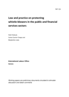 Law and practices on protecting whistle-blowers in the public and financial services sectors