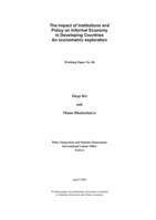 The impact of institutions and policy on informal economy in developing countries: an econometric exploration