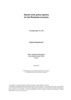 Decent work policy options for the Romanian economy