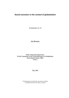 Social exclusion in the context of globalization