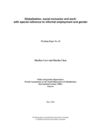 Globalization, social exclusion and work: with special reference to informal employment and gender