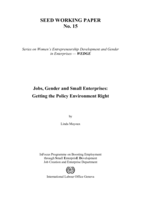 Jobs, gender and small enterprises: getting the policy environment right