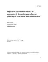 Legislación y práctica en materia de protección de denunciantes en el sector público y en el sector de servicios financieros