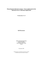 Measuring the informal economy: from employment in the formal sector to informal employment