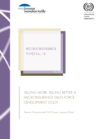 Selling more, selling better: a microinsurance sales force development study