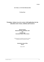 Workplace violence in service sectors with implications for the education sector: issues, solutions and resources