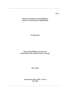 Job creation policies at local level and the role of the social partners in Europe: Europe