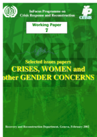 Crises, women and other gender concerns: selected issues papers