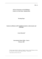 Labour law reform in the EU candidate countries: achievements and challenges