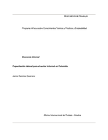 Capacitación laboral para le sector informal en Colombia