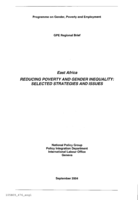 East Africa: reducing poverty and gender inequality : selected strategies and issues