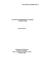 Las relaciones laborales en el Uruguay: de 2005 a 2008