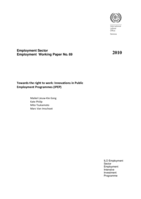 Towards the right to work: innovations in public employment programmes (IPEP)