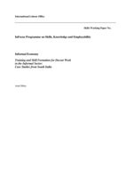 Training and skill formation for decent work in the informal sector: case studies from South India