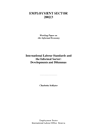 International labour standards and the informal sector: developments and dilemmas