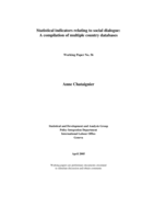 Statistical indicators relating to social dialogue: a compilation of multiple country databases