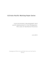 Local economic development and youth employment in the Philippines: the case of Guimaras Province