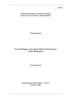 Social Dialogue and Labour Market Performance in the Philippines