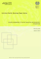 Industry leadership in human resources development in Myanmar