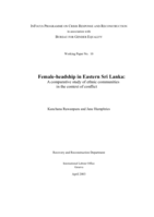 Female-headship in Eastern Sri Lanka: a comparative study of ethnic communities in the context of conflict