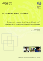 Employment, wages and working conditions in Asia's garment sector: finding new drivers of competitiveness