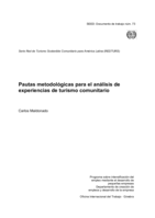Pautas metodológicas para el análisis de experiencias de turismo comunitario