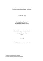 Decent work, standards and indicators