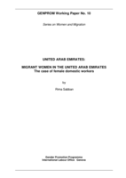 United Arab Emirates: migrant women in the United Arab Emirates : the case of female domestic workers
