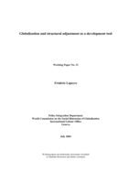 Globalization and structural adjustment as a development tool