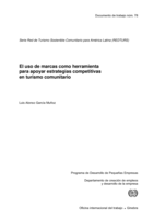 EI uso de marcas como herramienta para apoyar estrategias competitivas en turismo comunitario