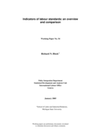 Indicators of labour standards: an overview and comparison 