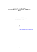 Costs and benefits of eliminating child labour in Brazil
