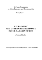HIV epidemic and other crisis response in Sub-Saharan Africa