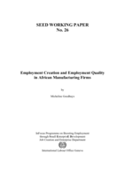 Employment creation and employment quality in African manufacturing firms