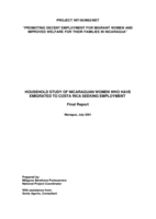 Household study of Nicaraguan migrant women