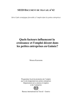 Quels facteurs influencent la croissance et l'emploi décent dans les petites entreprises en Guinée ?