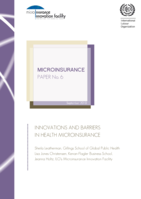 Innovations and barriers in health microinsurance