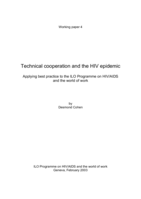 Technical cooperation and the HIV epidemic: strenghening capacity to respond 