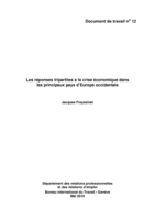 Les réponses tripartites à la crise économique dans les principaux pays d'Europe occidentale