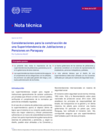 Consideraciones para la construcción de una superintendencia de jubilaciones y pensiones en Paraguay