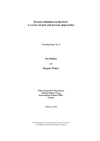 Poverty initiatives in the ILO: a review of past and present approaches